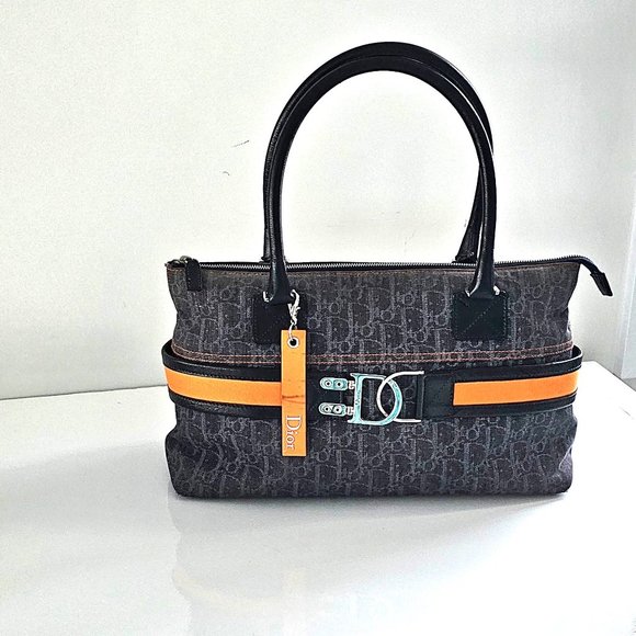 DIOR Christian Dior Denim Blue Trotter Flight Bag - Picture 12 of 16